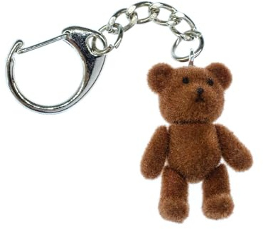 Miniblings Teddy Teddybär Schlüsselanhänger dunkelbraun | Begleiter am Schlüsselbund, aus Berlin, sorgfältig von Hand montiert