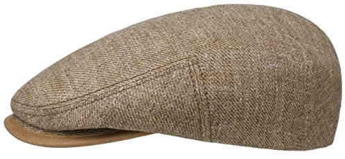 Stetson Kent Merrick Leinen Flatcap Melierte Kappe Klassische Form Made in Germany Herren Ganzjährig braun-meliert 58 cm