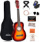 ADM Guitarra Infantil 1/4 Guitarra Clásica para Principiantes Niños con Afinador de Clip, Bolsa, Correa, Cuerdas Adicionales y Púas, Sunburst