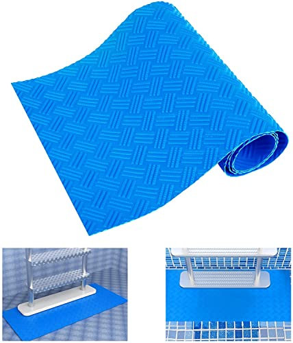 GIONAR 23x90cm Swimming Pool Ladder Mat Non-Slip Pool Step Pad-Medium Swimming Pool Mat Safety Liner for Swimming Pool Liner and Stairs Protective (Stripe 1pcs)