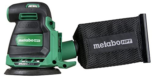 Metabo HPT Levigatrice orbitale casuale 18V MultiVolt™ senza fili da 5 pollici | Solo strumento - Nessuna batteria | Velocità variabile | Motore brushless | Freno elettrico | SV1813DAQ4
