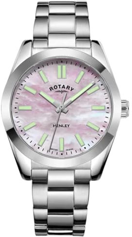 Rotary Damen-Henley | Perlmutt-Zifferblatt | Edelstahlarmband LB05280/07