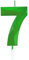 2.76in 3D Diamond Shape Tall Green 7 Candles, Glitter Green Color Happy Birthday Cake Toppers Decorating and Celebrating for Adults/Kids Party/Family Baking (2.76inch 3D Number 7 Green)