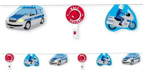 NEU Wimpelkette Polizei, 3,5 m