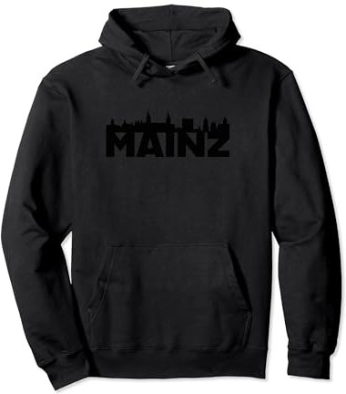 Mainz Germany City Skyline Silhouette Umrissskizze Pullover Hoodie
