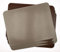 Tischset 6er Pack aus PU Leder | doppelseitig vegan wasserfest abwaschbar Kunstleder Lederoptik Platzset Platzdeckchen Set 44 x 34 cm (Nutriabraun/Kastanie)