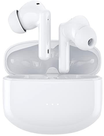 Cuffie wireless Expert. [Cuffie Bluetooth 5.3 HD Microfono][Custodia di ricarica rapida]. Controllo tattile [Microfono Incorporato] (Auricolari Wireless Expert, Bianco)
