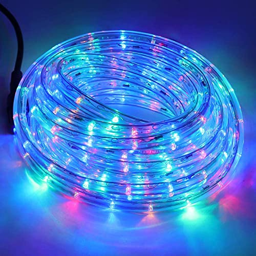 Wisada Mehrfarbig LED Lichtschlauch Außen,3M 36LEDs/m RGB LED Schlauch 220V LED Indoor Leuchtstoffröhre, Outdoor LED Lichter Wasserdicht Lichterschlauch für Terrasse Wohnzimmer Weihnachten Partydeko