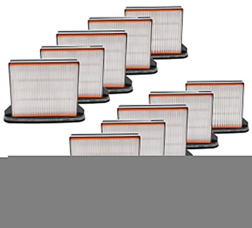 vhbw 10x Staubsaugerfilter kompatibel mit Starmix ISC Batrix L 36-18V, M 36-18V Staubsauger - HEPA-Faltenfilter-Nassfilter Schwarz Grau Weiß