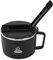 Microwave Microwave Ramen Bowl Set, 1200ml Stainless Steel Rapid Noodle Cooker with Chopsticks and Spork, Lid, Handle, Mobile Phone Slot, Instant Noodle Bowl for Office College (Black)