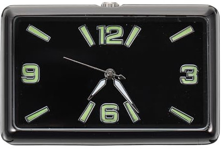 UKCOCO Autouhr – Analoge Autouhr zum Aufkleben auf dem Armaturenbrett, Mini-Autouhr zum Aufkleben, fluoreszierende Uhr, Leuchtende Auto-Armaturenbrettuhr
