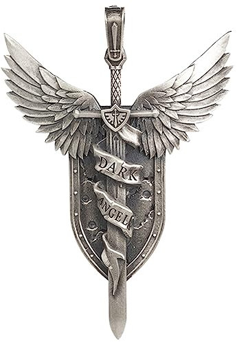 Starforged Lion El'Jonson Warhammer 40K Dark Angels Halskette Herren Space Marines Anhänger Sterling Silber, One Size, Sterling-Silber, Kein Edelstein
