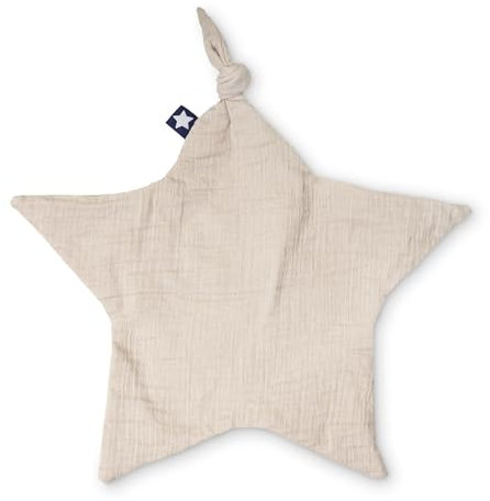 Julius Zöllner Schnuffeltuch aus 100 Prozent Musselin-Baumwolle, 35 cm, OEKO-TEX STANDARD 100, Made in Germany, Sand