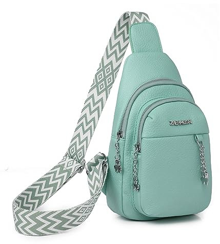 Myhozee Crossbody Bag Damen Sling Bag Brusttasche Damen Casual Daypack mit Verstellbarem Schultergurt für Reisen Outdoorsport Einkaufen