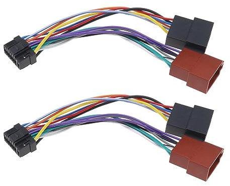 YINETTECH Lot de 2pcs Connecteurs de Câble Adaptateur Autoradio DIN ISO Compatible avec CDA 7873R 7876RB 7894RB 9807 9812RB/RR 9813R 9815 CDE 7854R 7854RM 7857RB 9845RB