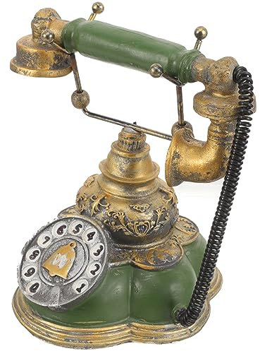 EXCEART Retro-Festnetztelefon Mit Wählscheibe Traditionelles Schnurgebundenes Retro-Telefon Vintage-Wählscheibentelefon Altmodische Festnetztelefone Für Das Heimbüro