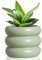 Cusmation Vaso per piante moderno, 12,2 cm, in ceramica verde, per piante da interno, vasi unici per piante, vasi bohémien con fori di drenaggio, piccoli vasi in ceramica a bolle per decorazioni per