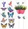 ZOCONE 10 PCS Schmetterling Diamond Painting Kits, Diamant Painting Schmetterling Ornaments Zubehör, Schmetterling DIY Diamond Painting Art für Garten Dekor Zubehör (8 Schmetterling und 2 Vögel)