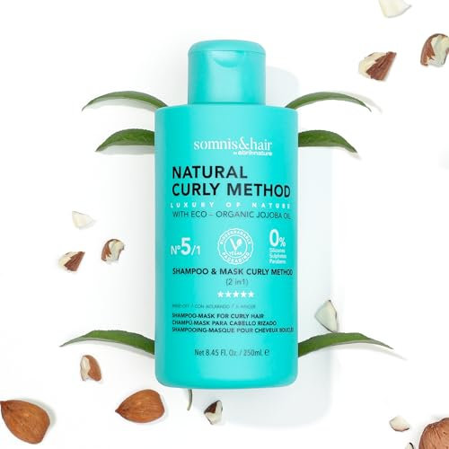 somnis&hair - 2 in 1 Shampoo und Maske Curly Method für Locken und Wellen - Definition, Hydratation und Anti-Frizz - Ohne Sulfate, Parabene und Silikone - Vegan - 250 ml