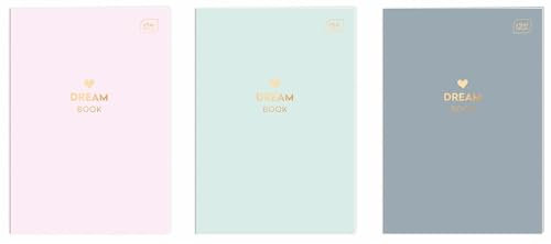 Interdruk 5x Notizheft A4 kariert mit Rand 60 Blatt 70g/m² Einbanddeckel Kraftkarton