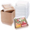 APACALI 100 Pack Cake Slice Boxes, 12cm Charcuterie Boxes with Clear Lids, Cake Boxes for Cake Portions, Individual Cake Slice Boxes for Bakery Cakes Sandwiches Cookies, Brown