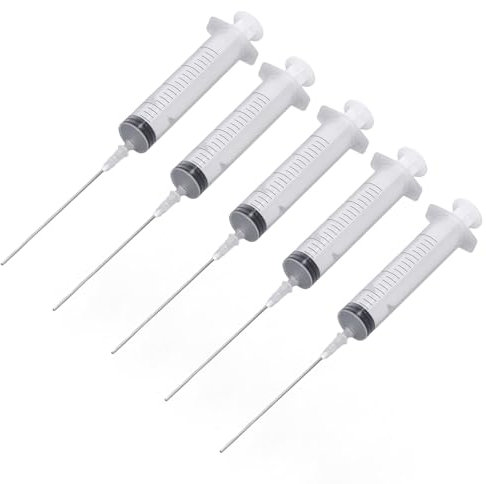 Nachfüllbares Tintenpatronen-Werkzeugset, 5-teilig, 20-ml-Spritze, 10-cm-Flachnadel aus Edelstahl, Wiederverwendbar, für den Heimgebrauch Im Büro