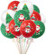 POPOYU 15 Stück Weihnachten Geburtstagsdeko,12 Zoll Weihnachtsfeier Kindergeburtstag Party Ballons Santa Luftballons Dekorieren Christmas Latexballons für Weihnachten Kindergeburtstag Party Dekor