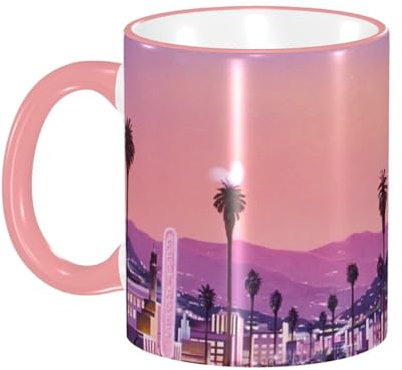 KLMELLMDE Side Colour The Old Hollywood Tasse, Teetasse, Kaffeetasse, heiße Schokolade, 330 ml.