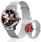 Homailida Montre Connectée Femme, avec 2 Bracelets Ajustables, Fonction Appel/Réponse Bluetooth, Écran Tactile 1,19 Smartwatch, Suivi 123 Modes Sportifs, iOS/Android, Support Français, Argent