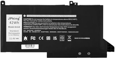 JPking DJ1J0 C27RW 0C27RW Batterie pour Dell Latitude 12 7480 7490 7280 E7280 7290 E7290 13 E7380 E7390 7380 7390 14 E7480 E7490 P73G P73G001 P73G002 P28S P28S001 P28S002 451-BBZL PGFX4 ONFOH