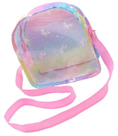 VICASKY Compact Doll Accessories Storage Bag Transparent Carrying Pouch Strap for for Doll Costume and Supply Organization and Design for Quick Item Access
