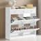 YITAHOME Schuhschrank, Schuhregal Schuhkipper Schmal, Schuhschrank Weiss mit 4 Klappen, Shoe Cabinet Schuhkommode Schuhschrank mit Schublade für Eingangsbereich, Flur (Weiss)