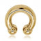 viva-adorno Hufeisen Piercing Intimpiercing Nasenring CBB Horseshoe Chirurgenstahl 316L XXL dick Z427, 3 x 12 x 6mm / Gold