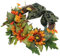 Ciieeo 1Stk künstliche Girlande künstliche Blumen künstliche blüten Herbstkranz hausdeko blumenring Dekorationen Fallen Depot dekorativer künstlicher Kranz hängender Kranz Holz Colorful