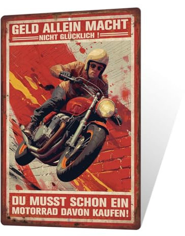 Putuo Decor Motorrad Blechschild – Retro Metallschild für Motorrad Fans, Werkstatt, Garage, Geschenk für Biker, 30x20cm