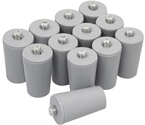 TLDSHOP® - Konische Endkappen für Rollläden - Packung mit 12 Stück (mit Schrauben) - 2 Größen erhältlich (30 mm und 40 mm) - Erhältlich in Grau, Braun oder Weiß: (Grau, 30 mm)