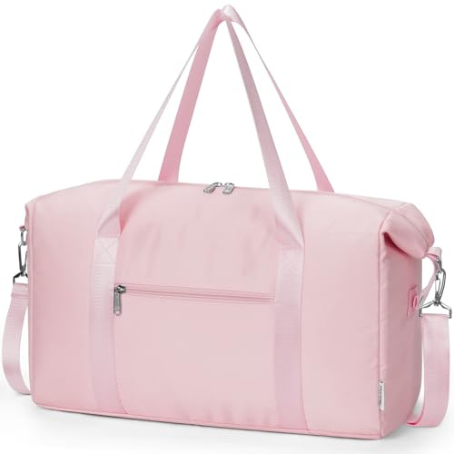 Narwey Easyjet Handgepäck 45x36x20 Reisetasche Handgepäck Tasche Weekender Damen Klein Reisetaschen Tasche Handgepäck Flugzeug Sporttasche Travel Carry on Bag 25L (Rosa)
