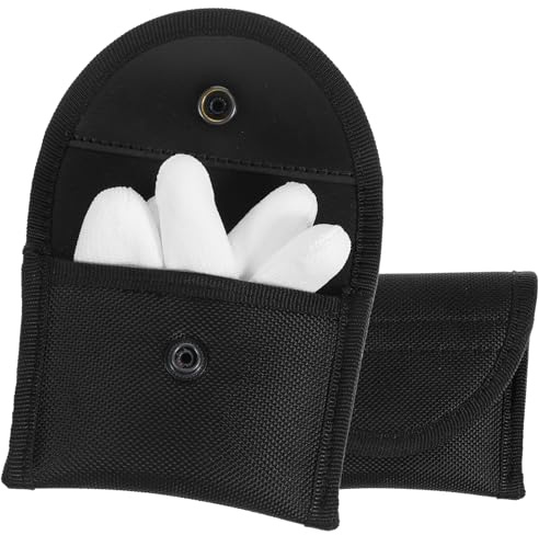 Classicseali Glove Pouch, Single Layer Buckle Duty Belt Glove Pouch, Black | Gloves Holder, for Dutys Belts, 1680D EVA, for Police, Firefighter, EMS, EMT