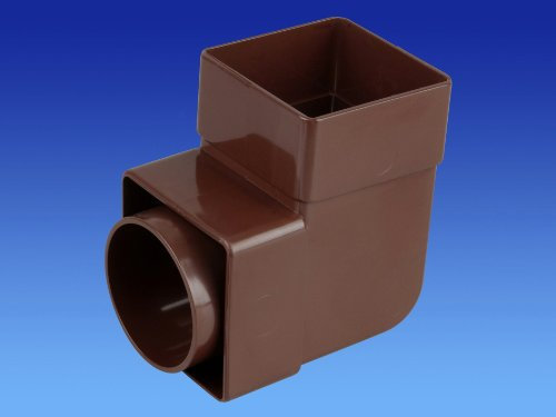 Wavin OSMA 4T862 braun Rohrbogen/elbow - 87.5 deg für 61 mm Fallrohr quadratisch