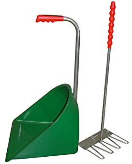 Stubbs Unisex's Green Stable Mate Manure Collector with Rake, Regular
