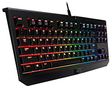 Razer RZ03-01430100-R3U1 BlackWidow Tournament Edition Chroma, Clicky RGB Mechanical Gaming Keyboard, Compact Layout - Green Switches