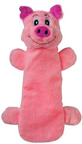 SmartPetLove Snuggle Puppy Tender Tuffs - Water Bottle Cruncher with Puncture Resistant Squeaker - Pig Bottle Cover Dog Toy