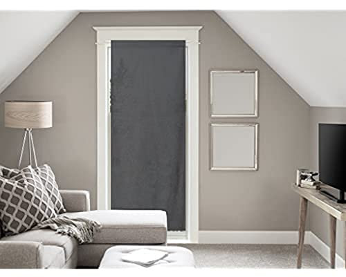 Soleil d'ocre Panama Voile pour Porte Fenêtre Anthracite Coton Gris 70 x 200 cm
