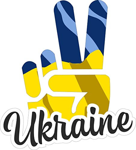 INDIGOS UG - Aufkleber - Autoaufkleber - Sticker - Ukraine - Victory - Sieg - Heckscheibe, Kofferraum - 10x8cm