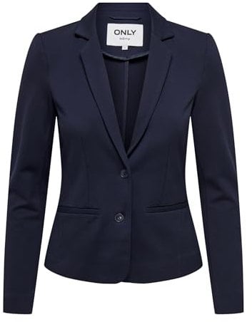 ONLY Damen Jacke Blazer ONLPoptrash einfarbige Stoffjacke 15153144 Night Sky XS