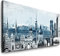 Julia-Art Leinwandbilder - 120 mal 50 cm Bild München Skyline, Stadt Wandbilder sind fertig gerahmt - verschiedene Motive - Kunstdrucke XXL Panorama Mn-01-13
