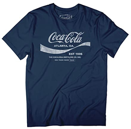Coca Cola Drink Men's 1886 T-Shirt, Navy Blue, M