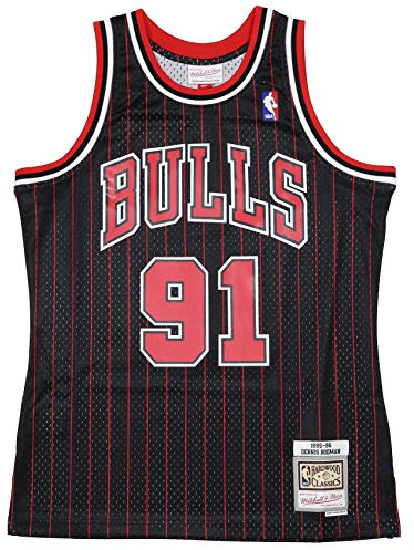Mitchell & Ness NBA Chicago Bulls Dennis Rodman Trikot Herren schwarz/rot, M