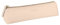 Fyore Luxus PU Leder Federmäppchen Klein Dreieck Design Mäppchen für Schule Universität Kosmetik Make up (Beige)