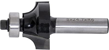 STIER Abrundfräser mit Kugellager HM, Ø 24,7 mm 8 mm Schaft, R6, Rundfräser, Radiusfräser, Fräser